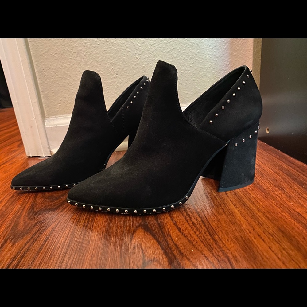 Gianni Bini Studded Pointy Suede Boots